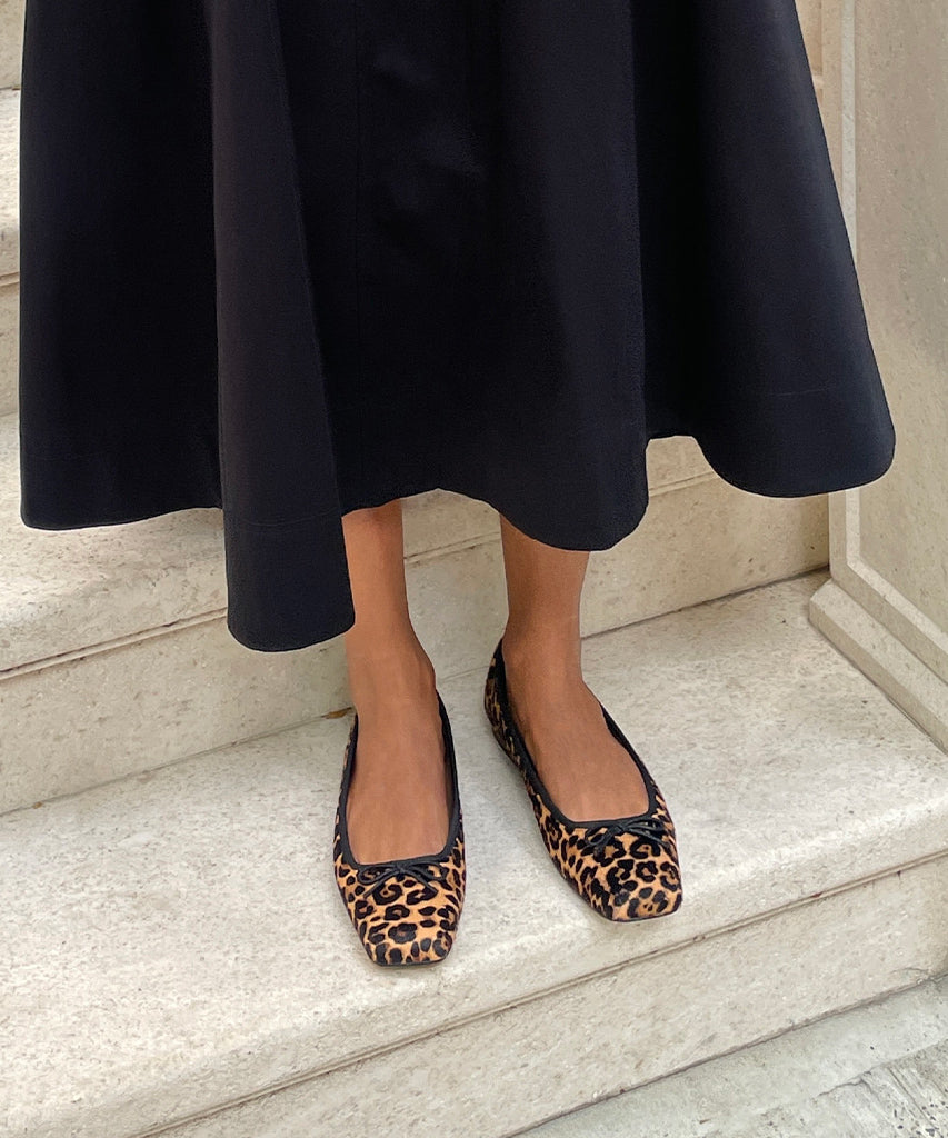 ANISA BALLET FLATS DK LEOPARD CALF HAIR - Image 6