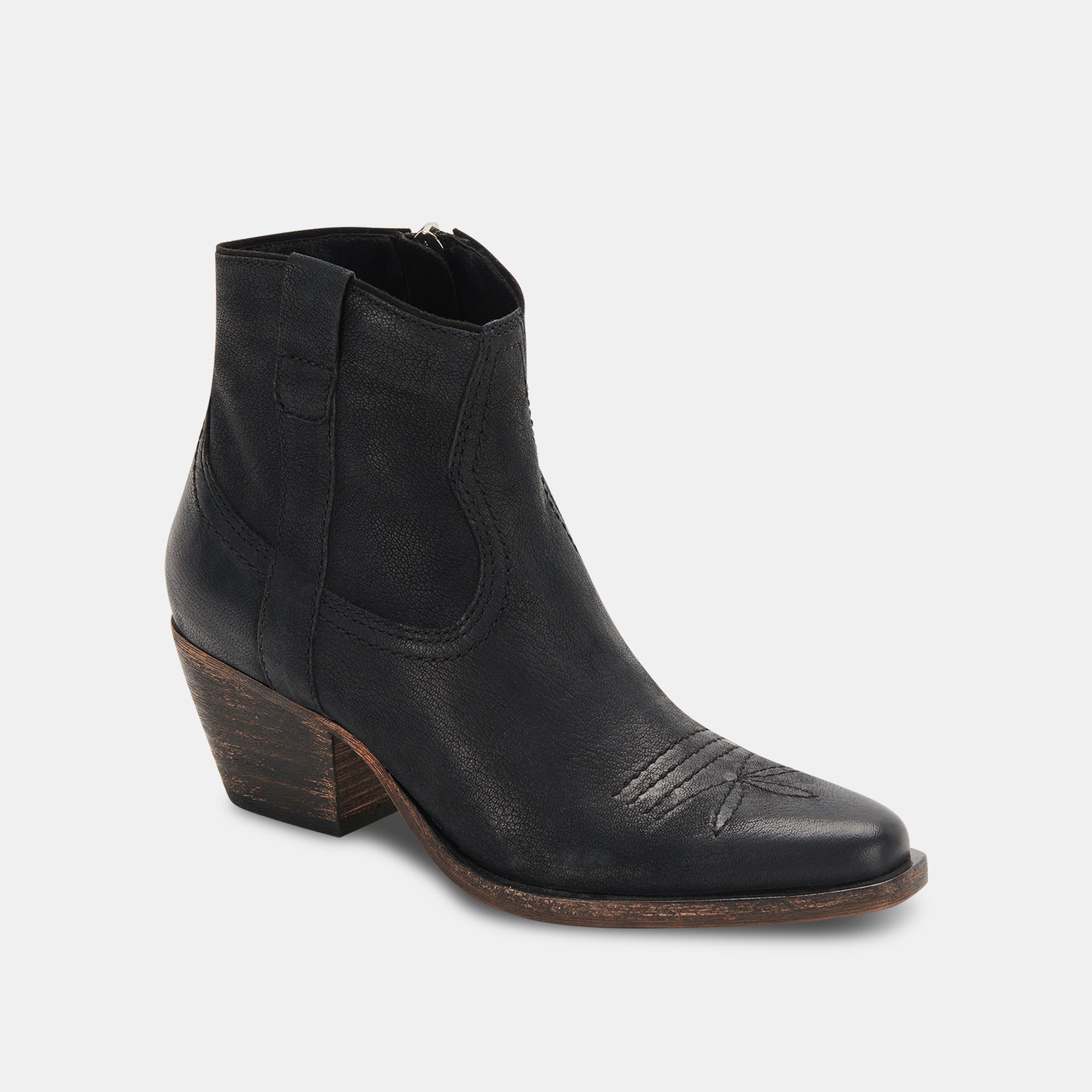 SILMA BOOTIES BLACK LEATHER - Image 3