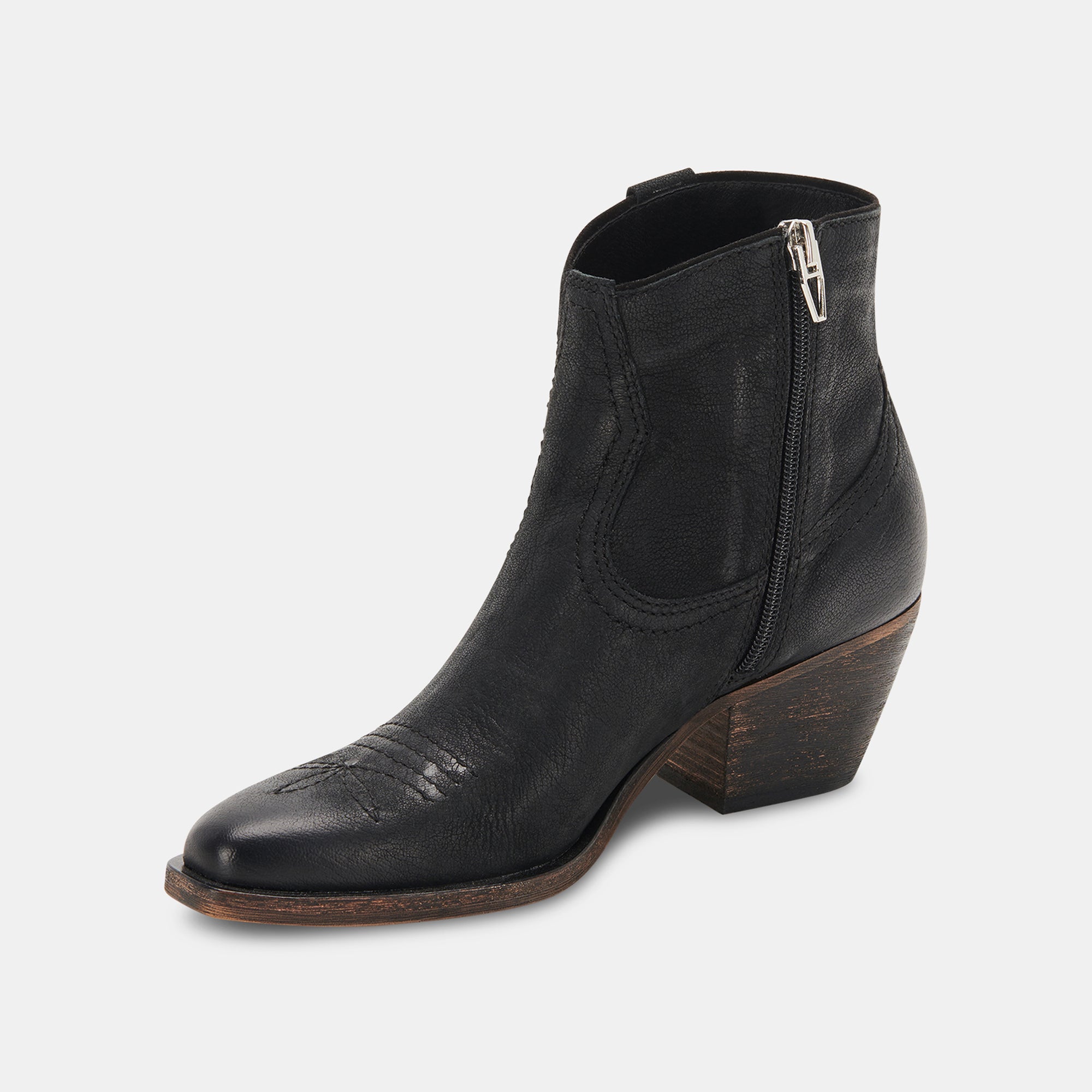 SILMA BOOTIES BLACK LEATHER - Image 6