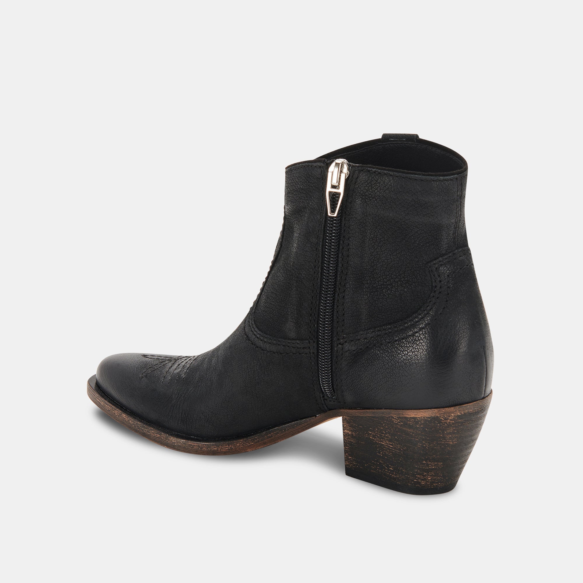 SILMA BOOTIES BLACK LEATHER - Image 5
