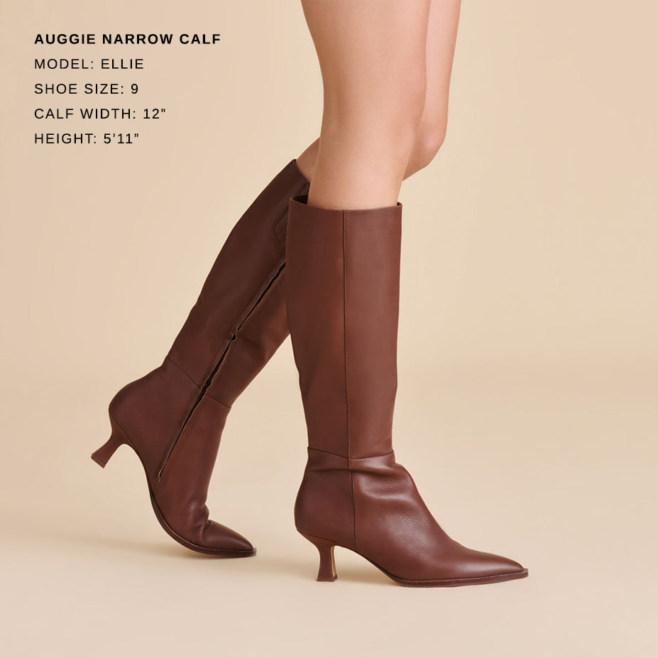 AUGGIE NARROW CALF BOOTS CHOCOLATE LEATHER - Image 2