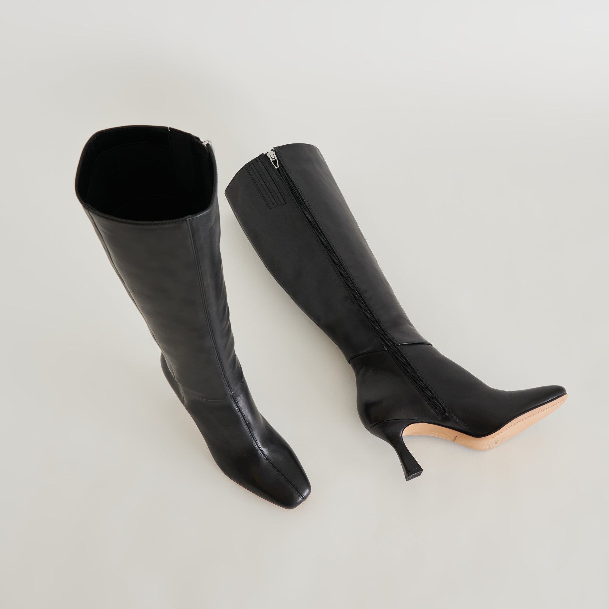 GYRA WIDE CALF BOOTS BLACK LEATHER - Image 5