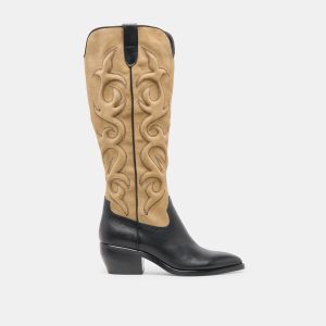MIRLA BOOTS BLACK MULTI LEATHER