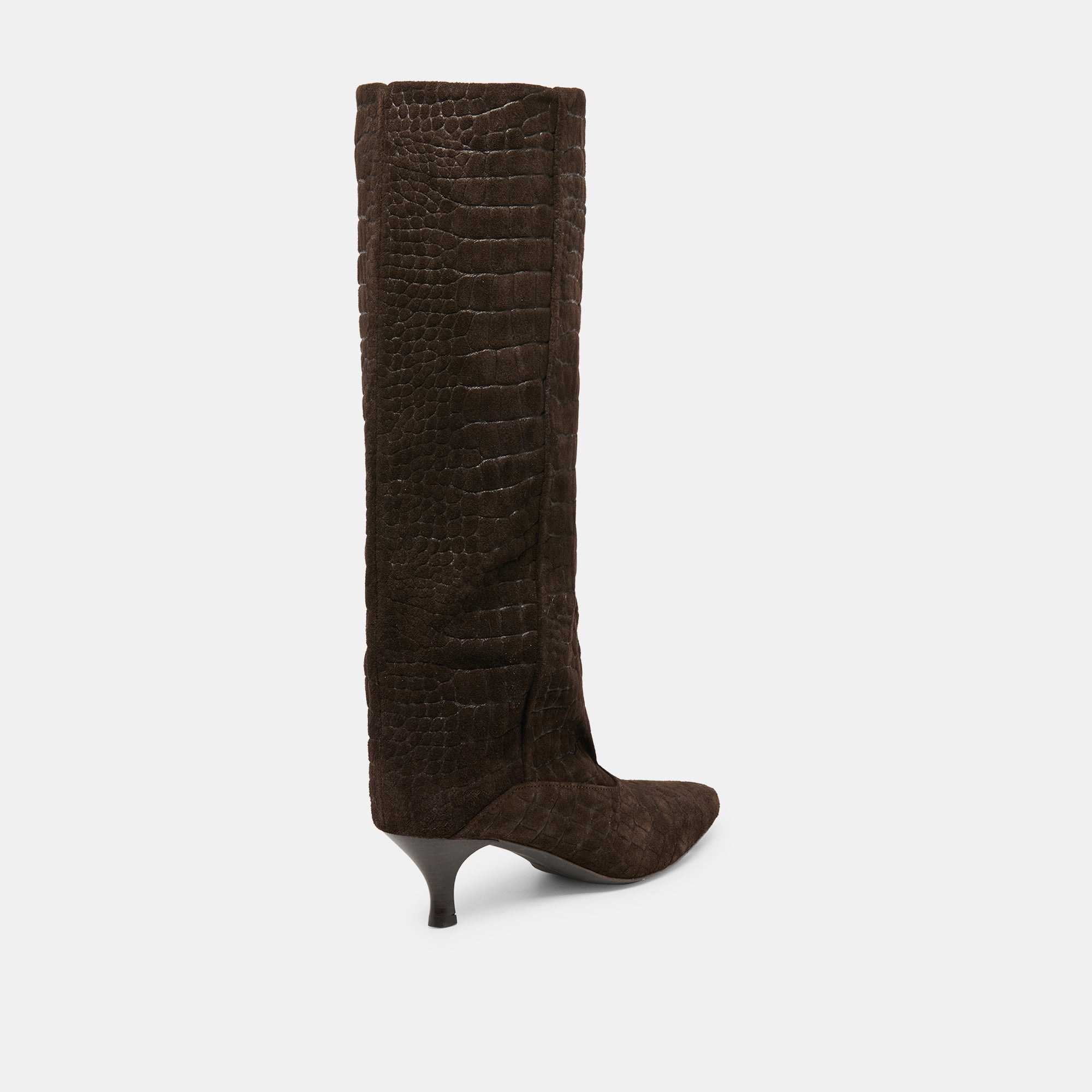 ROXLA BOOTS DK CHOCOLATE CROCO EMBOSSED LEATHER - Image 3