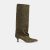 OLIVE CROCO EMBOSSED LEATHER