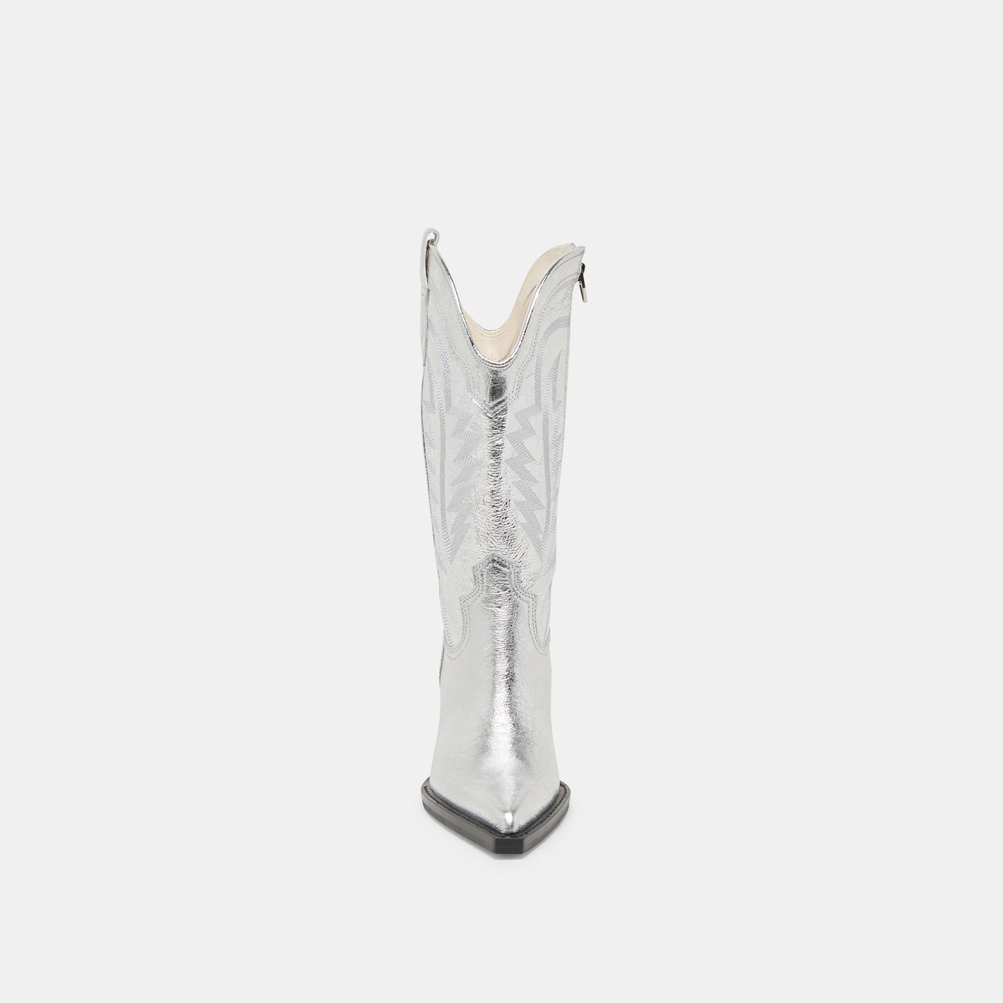 RYLAND EXTRA WIDE CALF BOOTS SILVER DISTRESSED LEATHER - Image 10