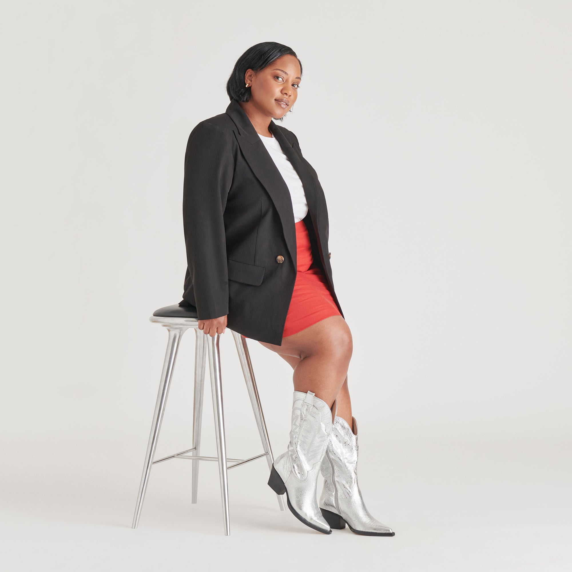RYLAND EXTRA WIDE CALF BOOTS SILVER DISTRESSED LEATHER - Image 17