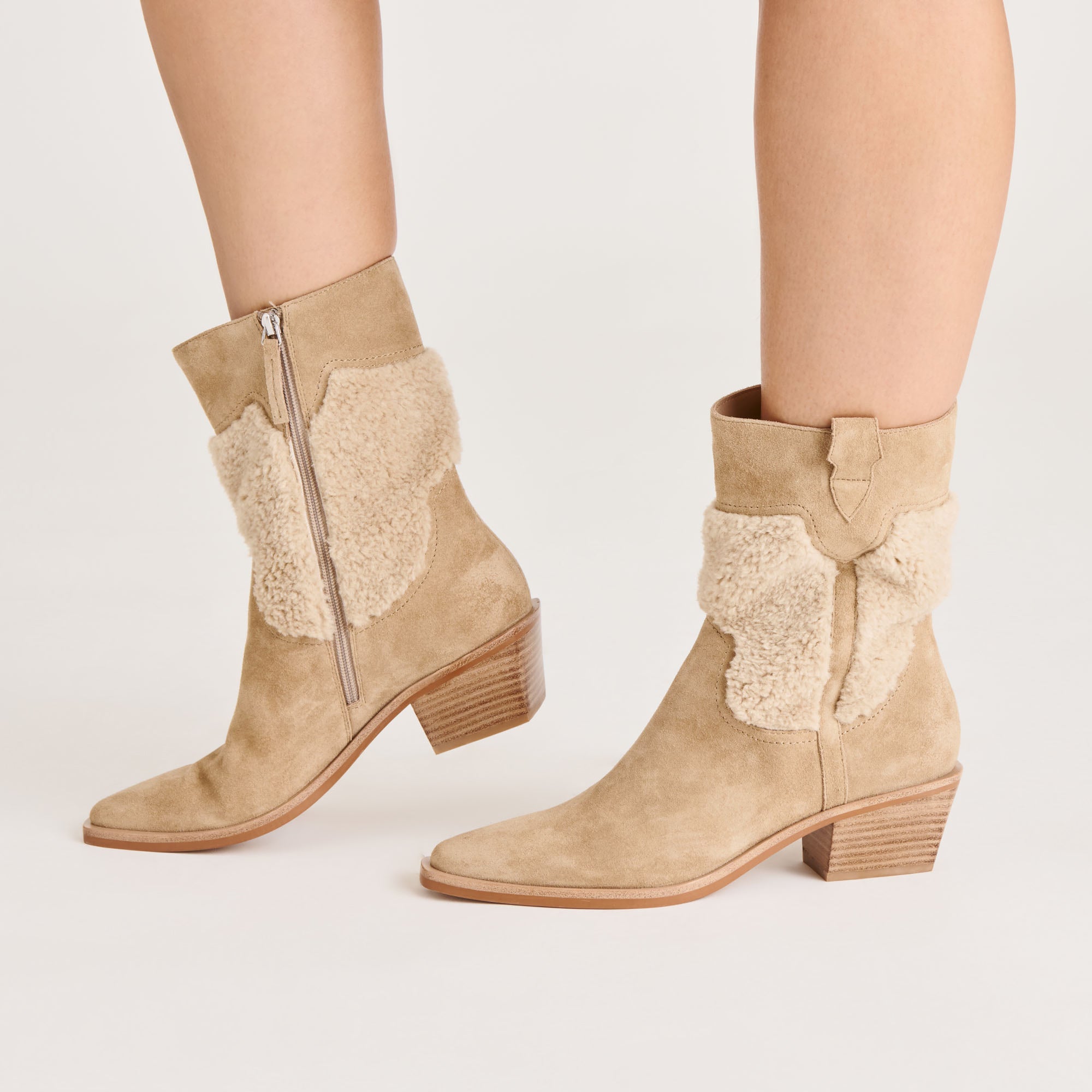 SALIL PLUSH BOOTS DK TAUPE SUEDE - Image 4