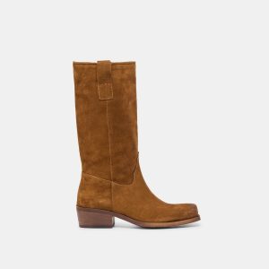 ROMIE BOOTS BROWN SUEDE