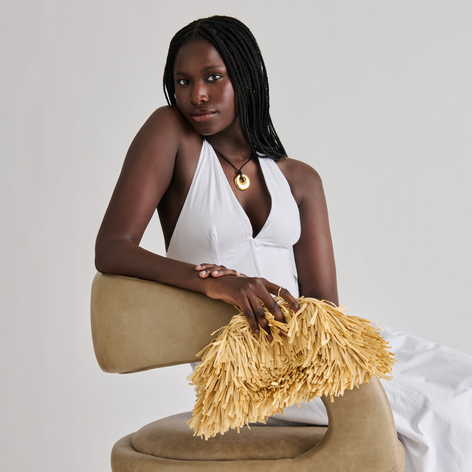 SERINA CLUTCH NATURAL RAFFIA - Image 2