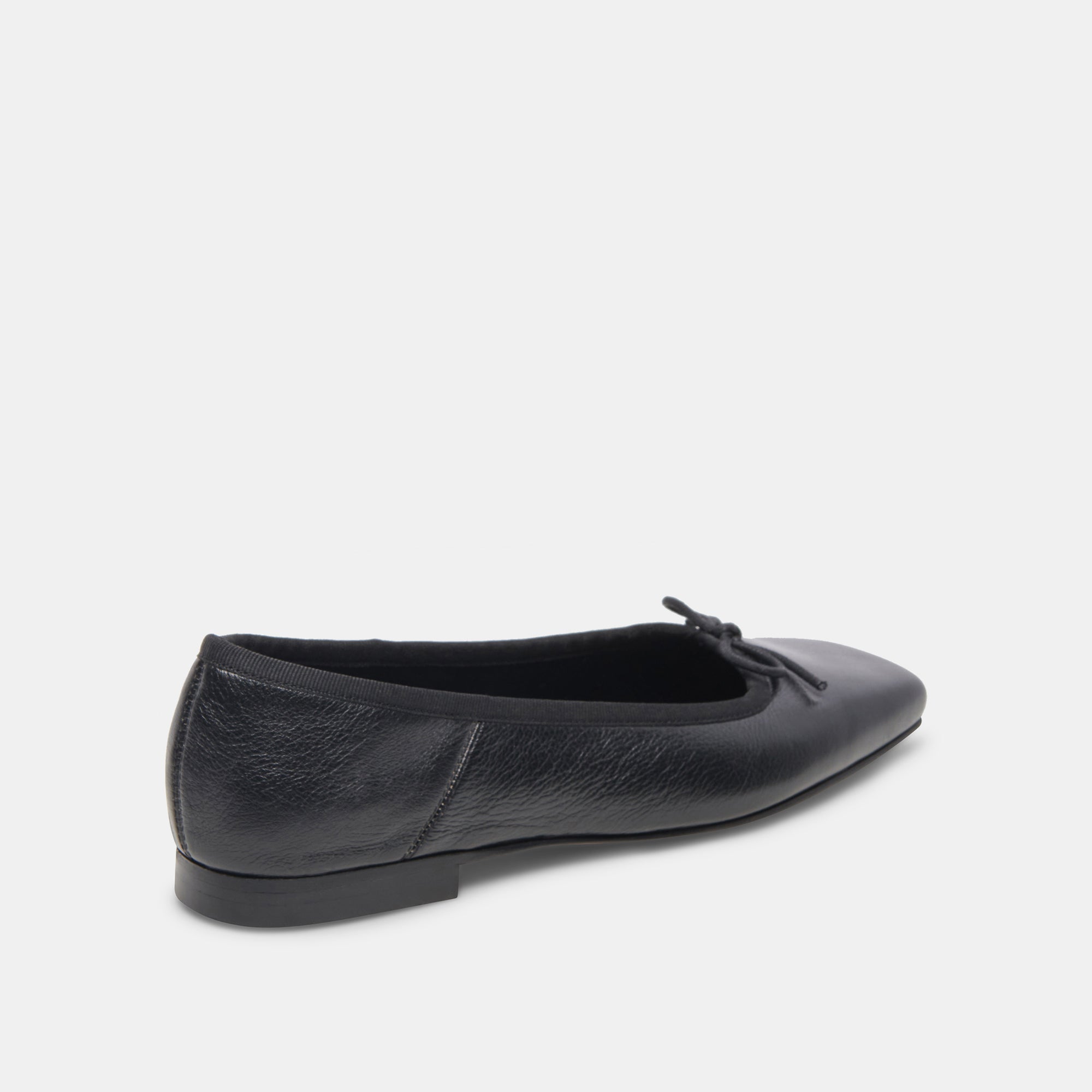 ANISA WIDE BALLET FLATS BLACK LEATHER - Image 3