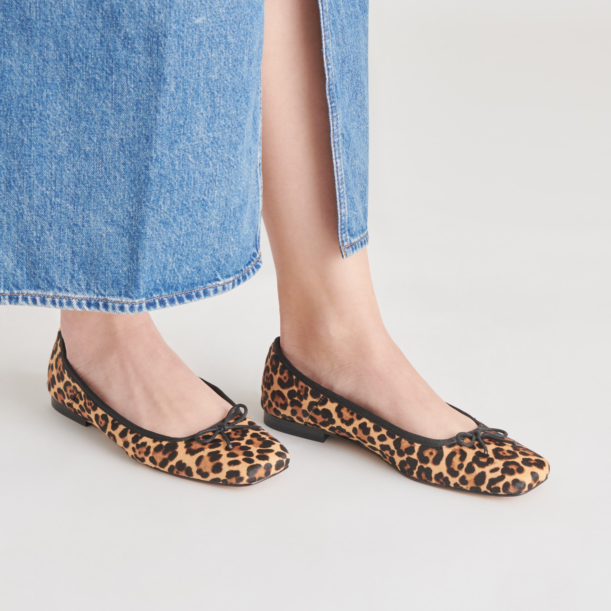 ANISA BALLET FLATS DK LEOPARD CALF HAIR - Image 8