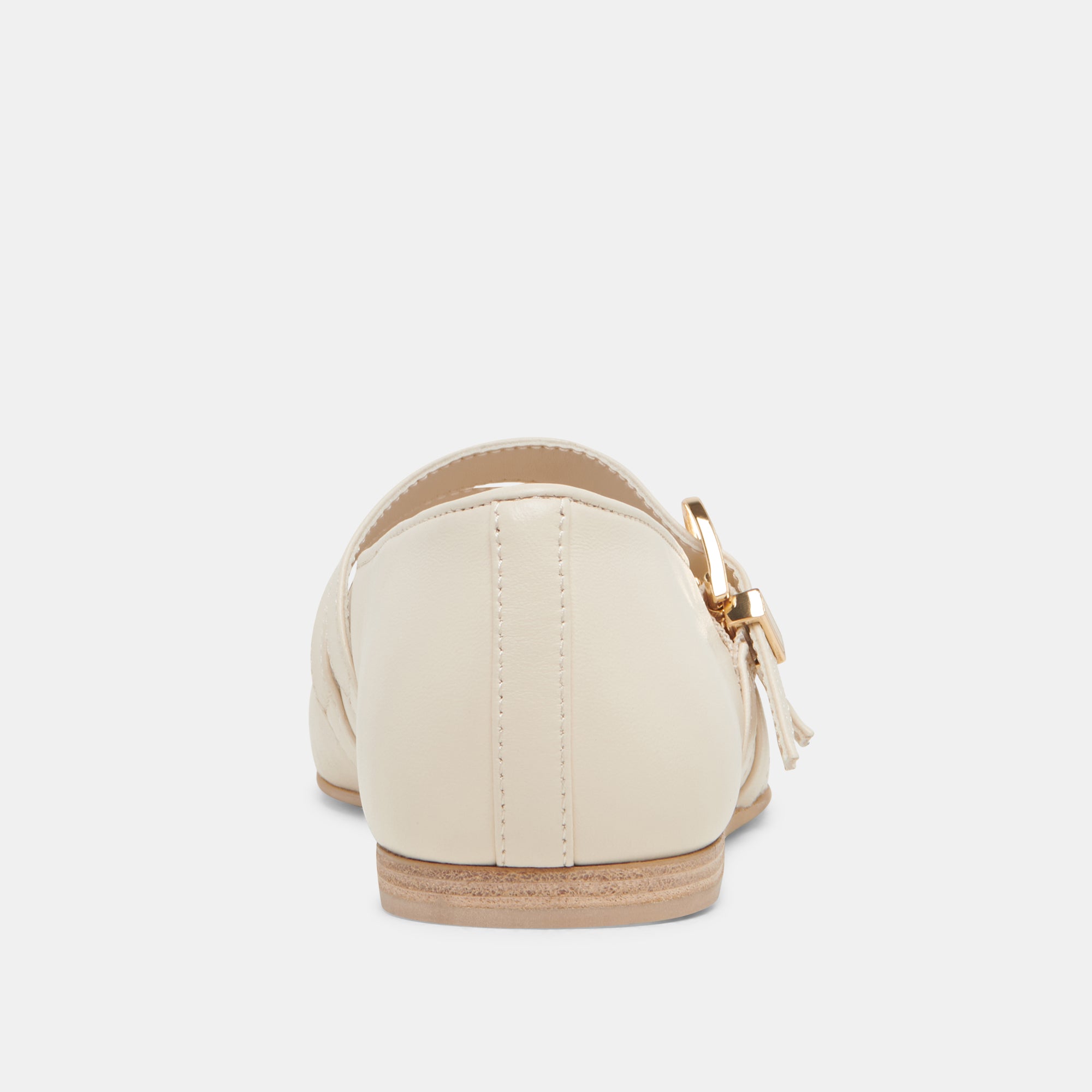BAYLEE WIDE BALLET FLATS IVORY LEATHER - Image 7