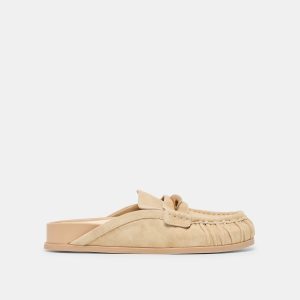 JODERO FLATS ALMOND SUEDE