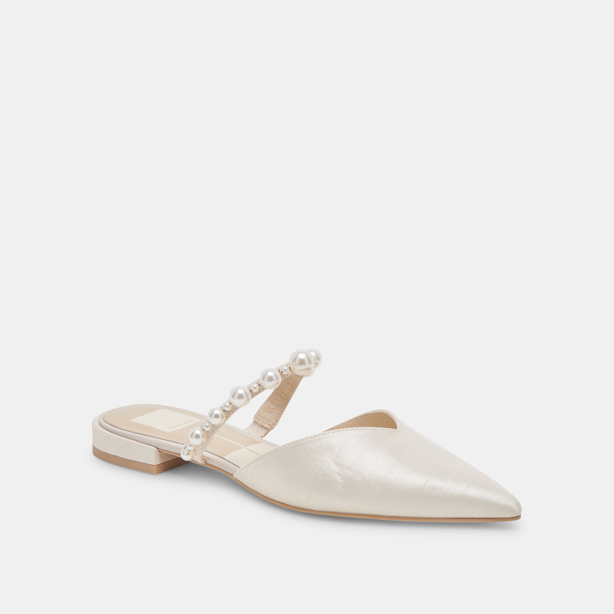 KANIKA PEARL WIDE FLATS VANILLA PEARLS - Image 2