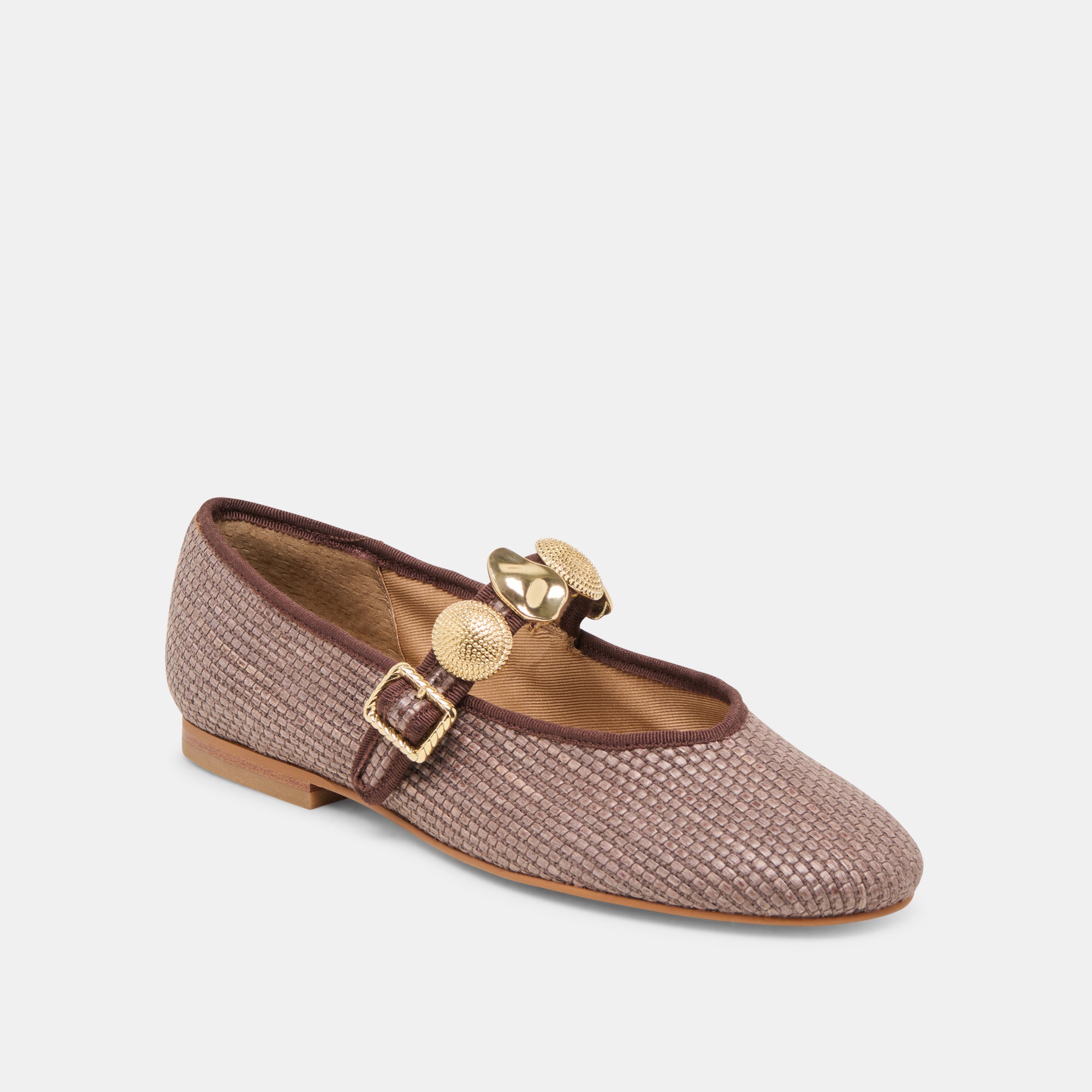RELAN BALLET FLATS WALNUT RAFFIA - Image 3