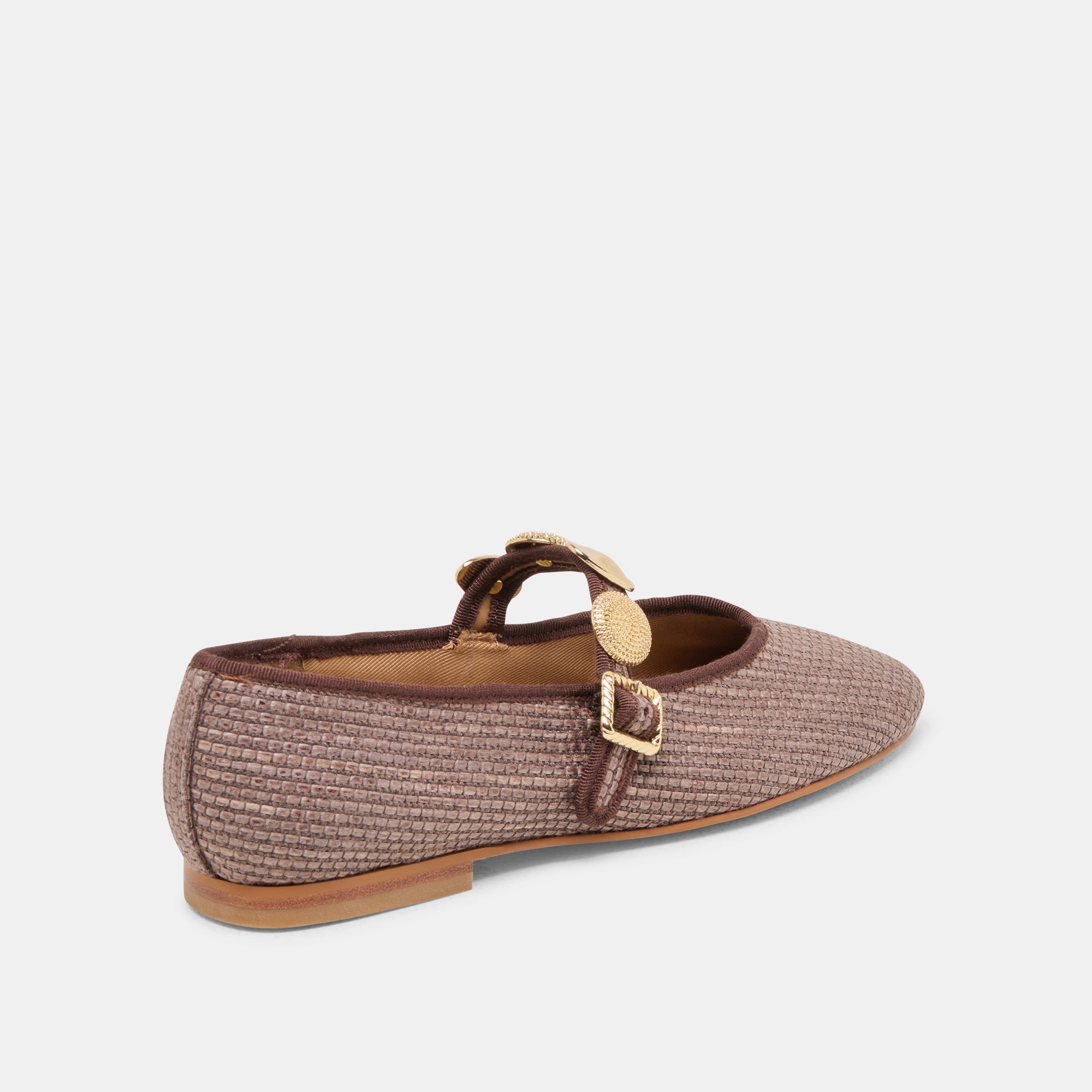 RELAN BALLET FLATS WALNUT RAFFIA - Image 4