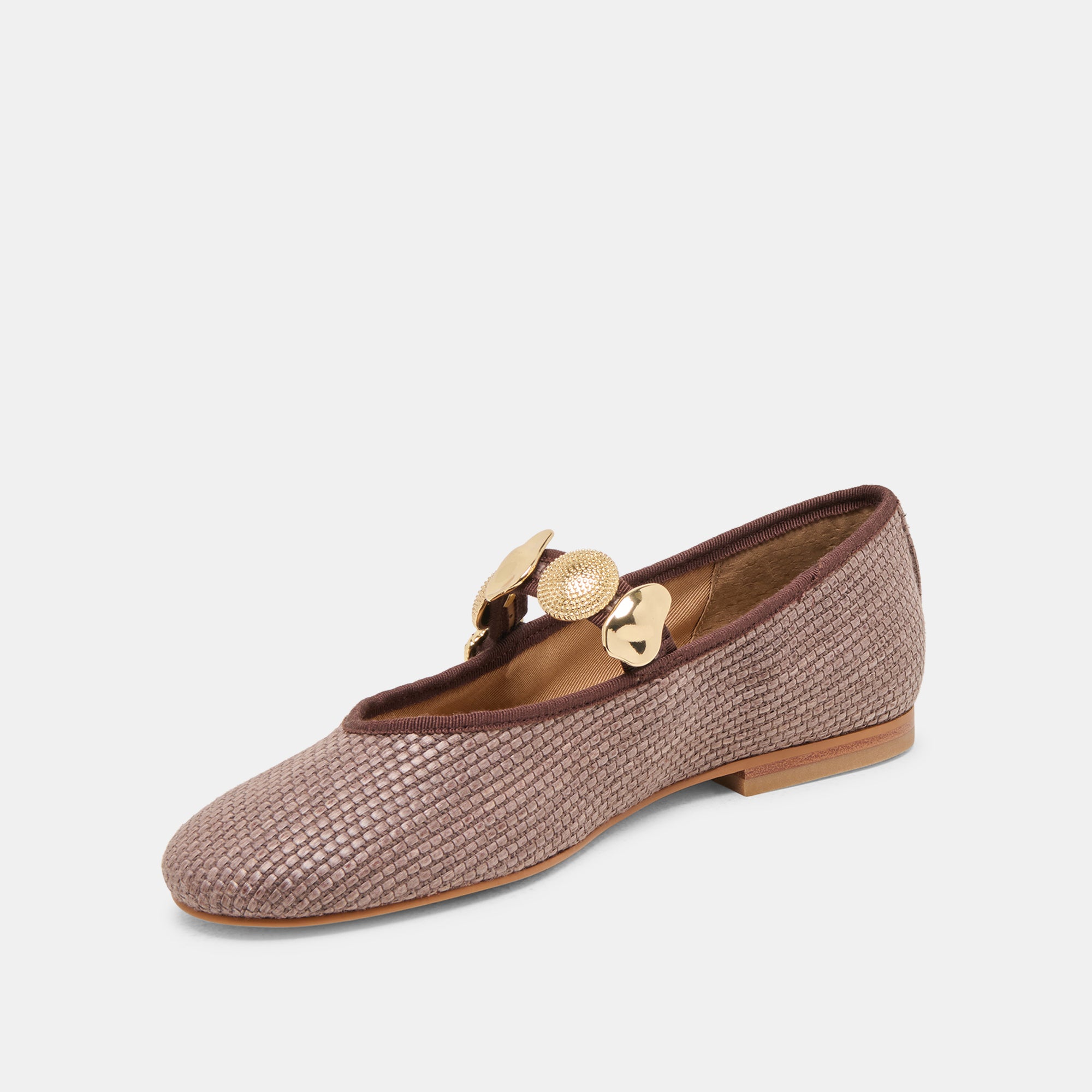 RELAN BALLET FLATS WALNUT RAFFIA - Image 5