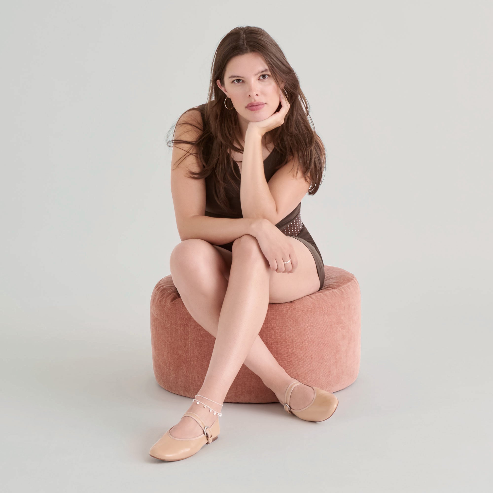 ROSLYN BALLET FLATS LIGHT TAN LEATHER - Image 2