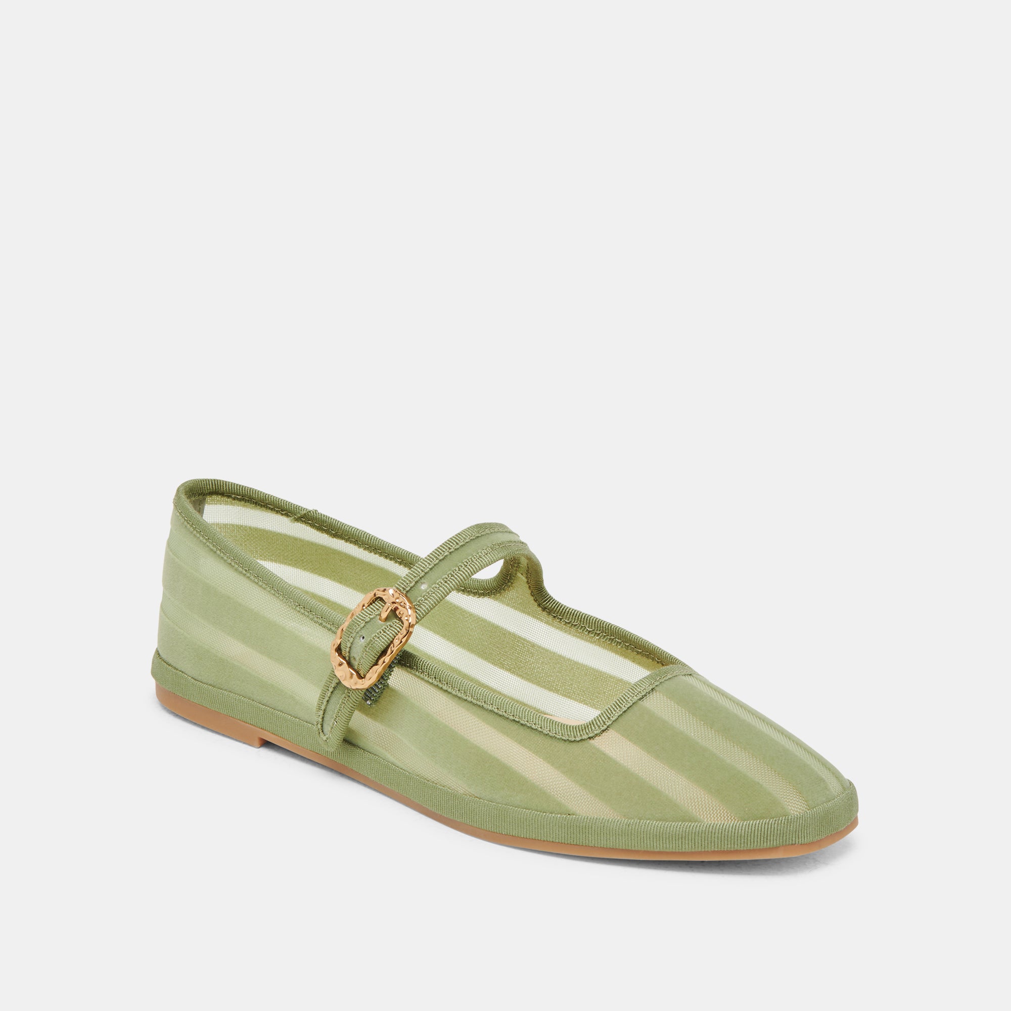 TAMEKA BALLET FLATS JADE STRIPE MESH - Image 2