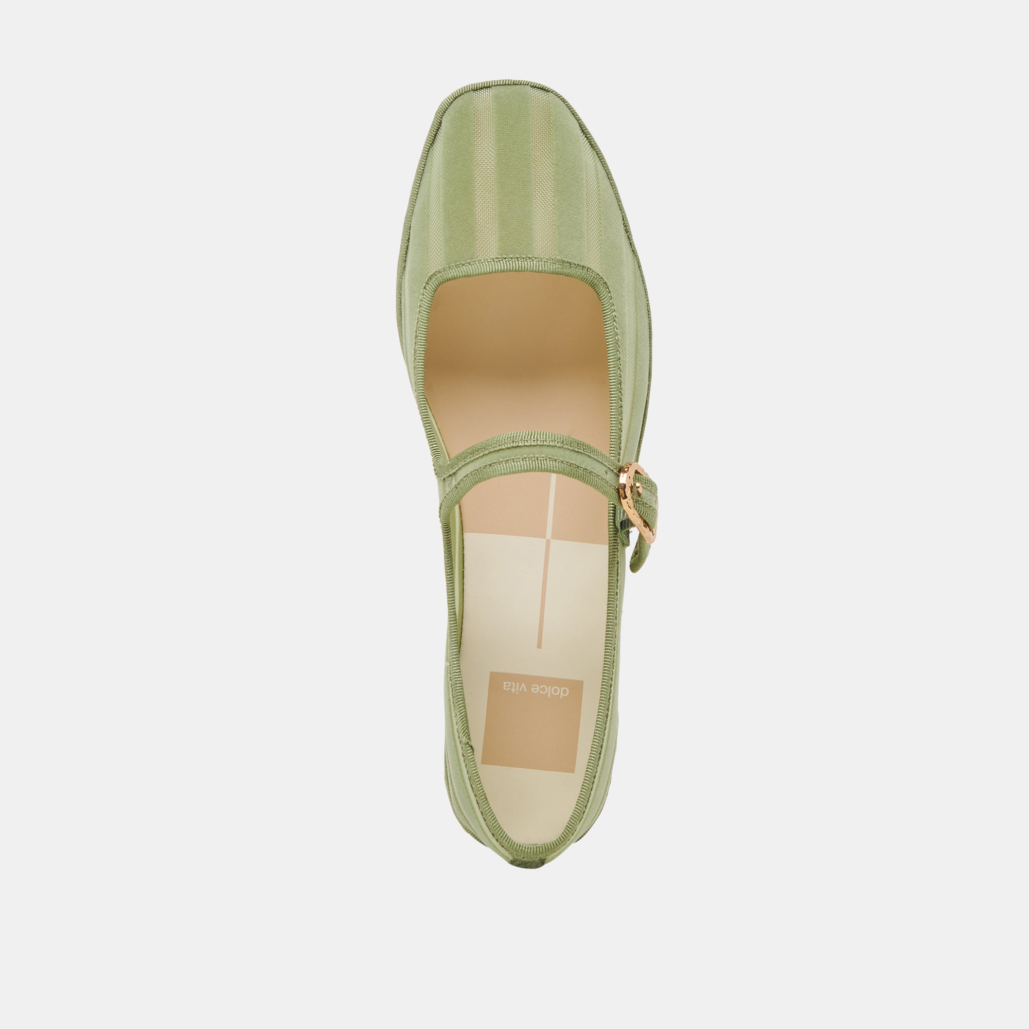 TAMEKA BALLET FLATS JADE STRIPE MESH - Image 8