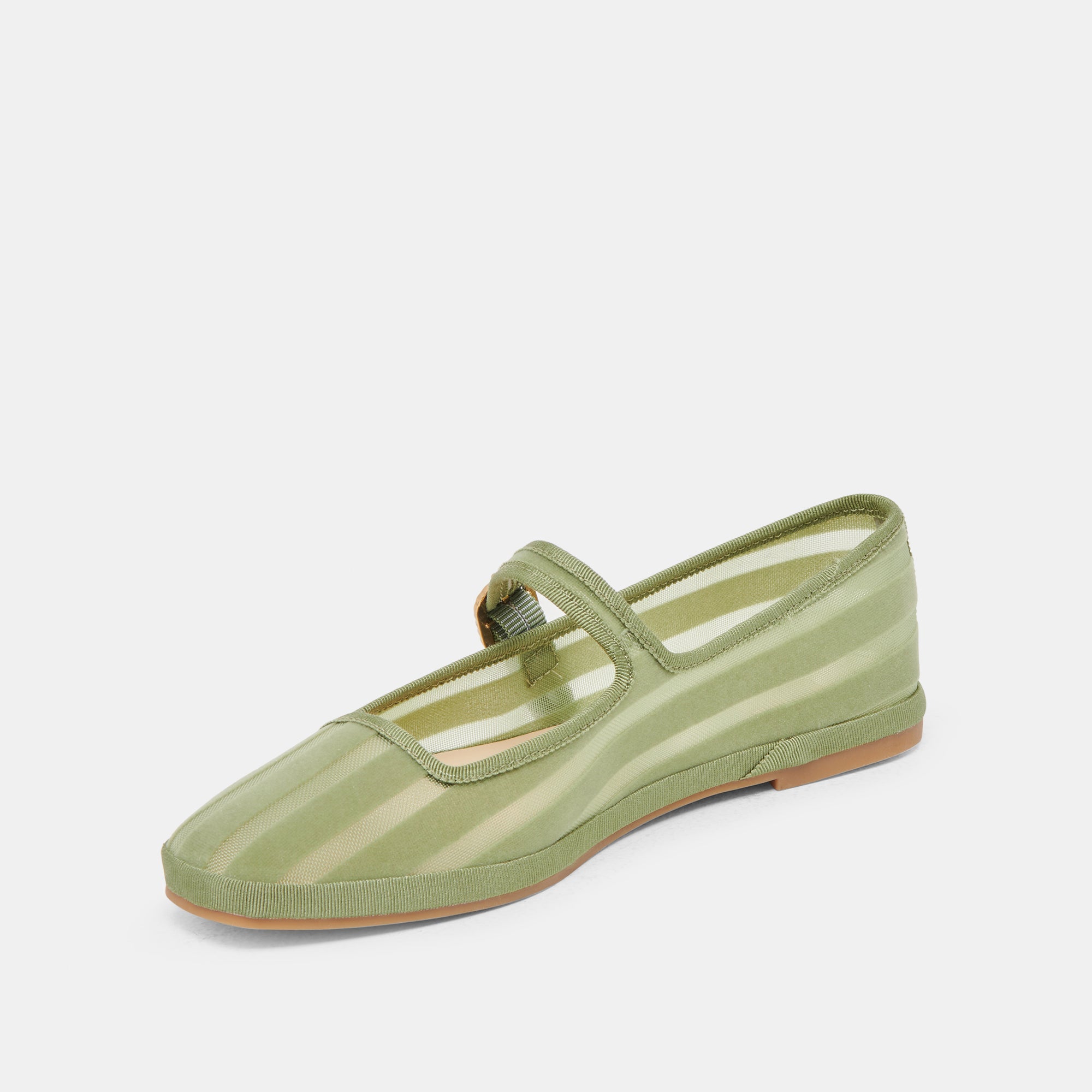 TAMEKA BALLET FLATS JADE STRIPE MESH - Image 4