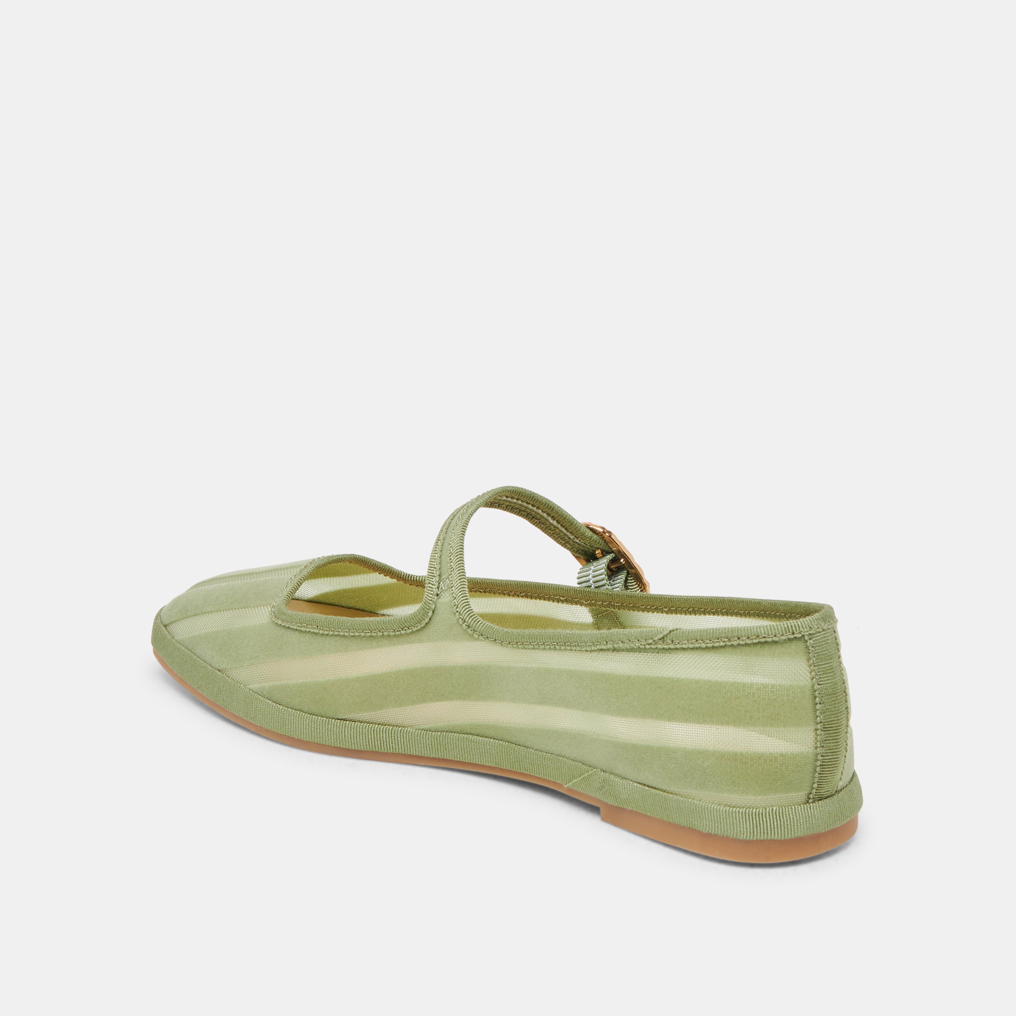 TAMEKA BALLET FLATS JADE STRIPE MESH - Image 5