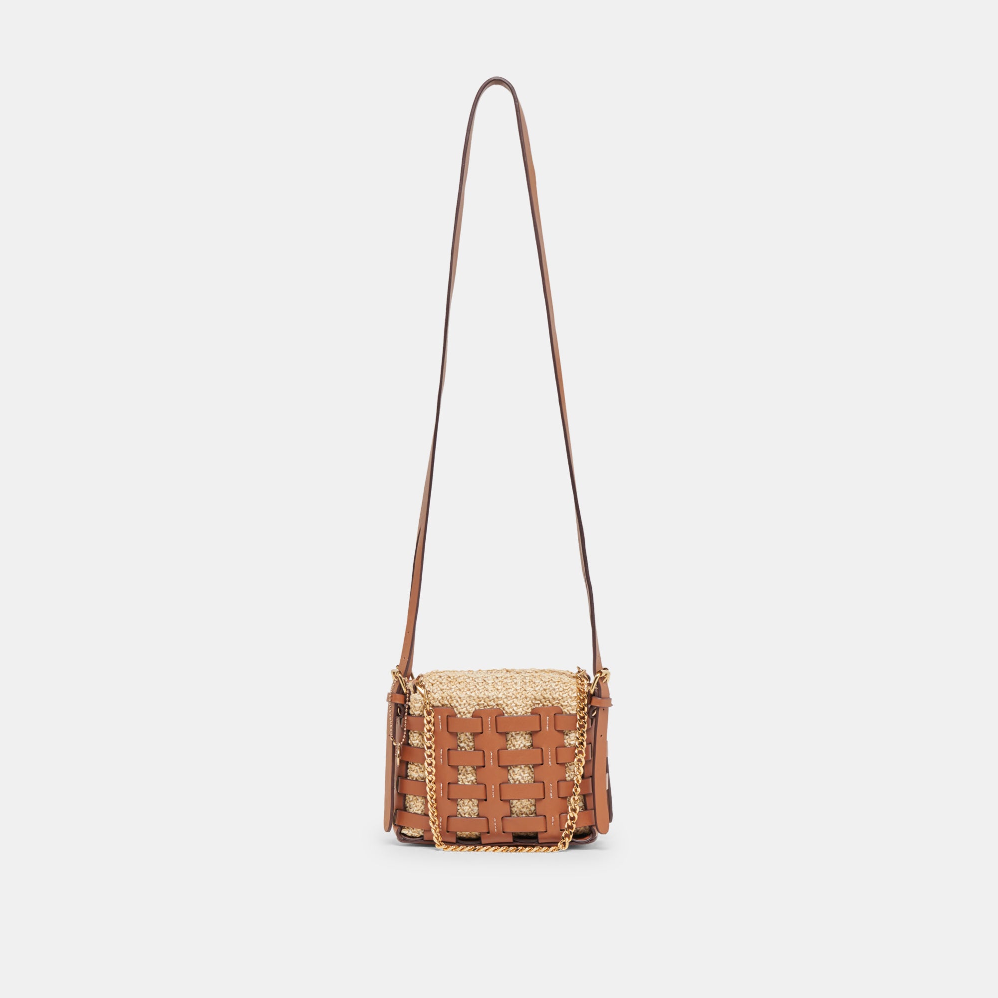 CASSIS CROSSBODY SADDLE NATURAL RAFFIA - Image 2