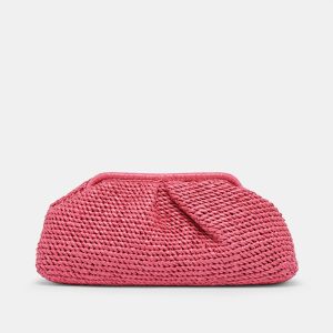CRISSY CLUTCH ORCHID RAFFIA