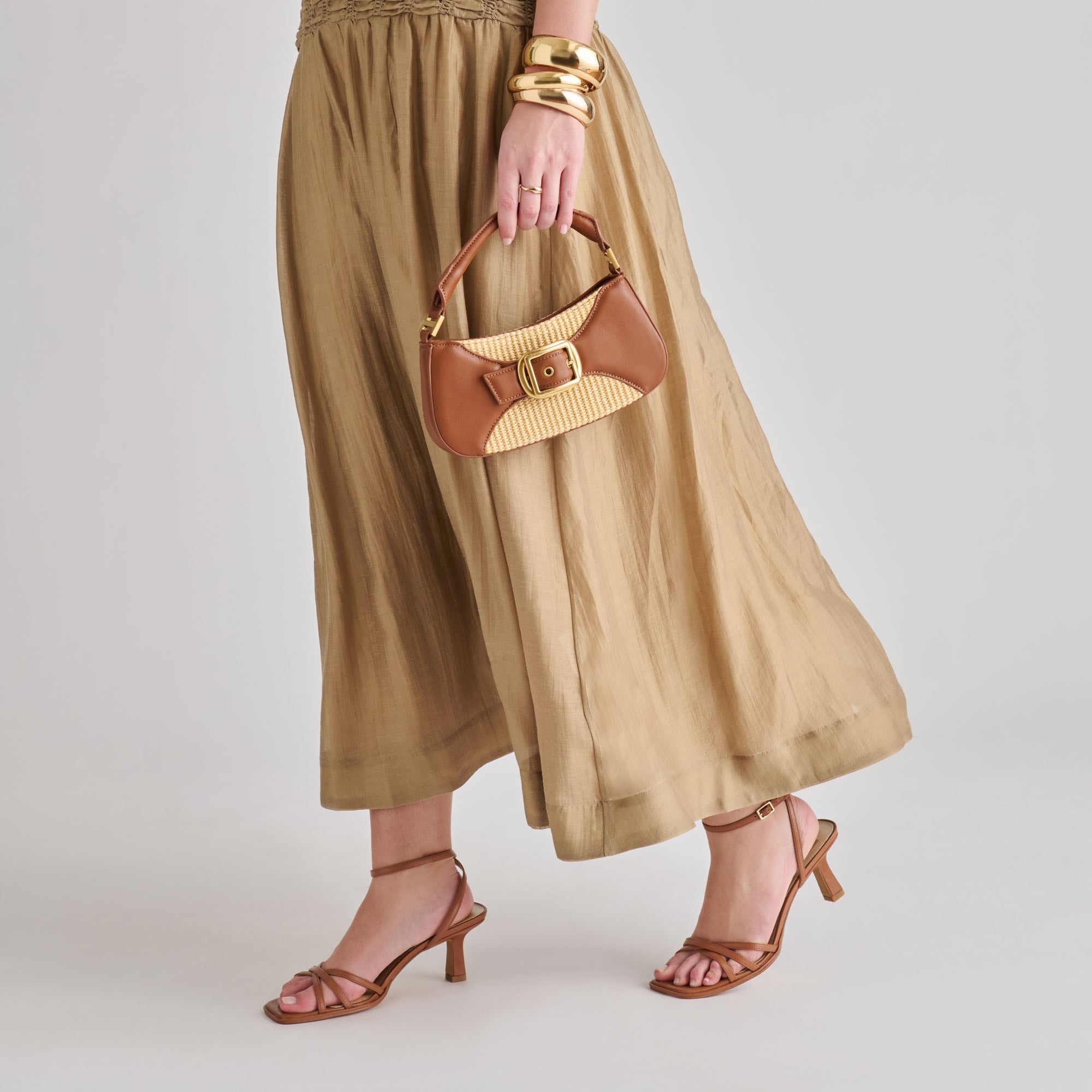 NUALA RAFFIA HANDBAG SADDLE STELLA - Image 9
