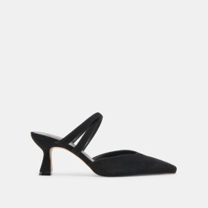 LINORE HEELS ONYX SUEDE