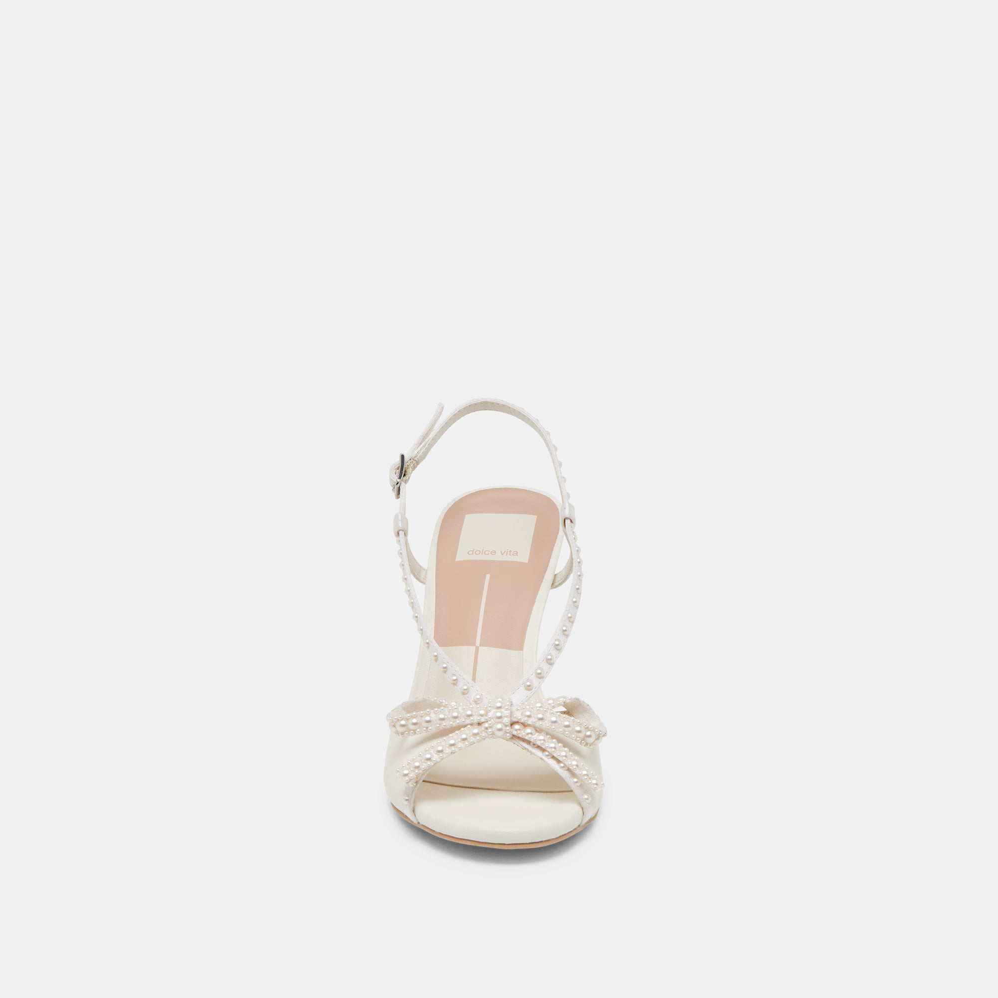 LONNY PEARL HEELS WHITE SATIN - Image 6