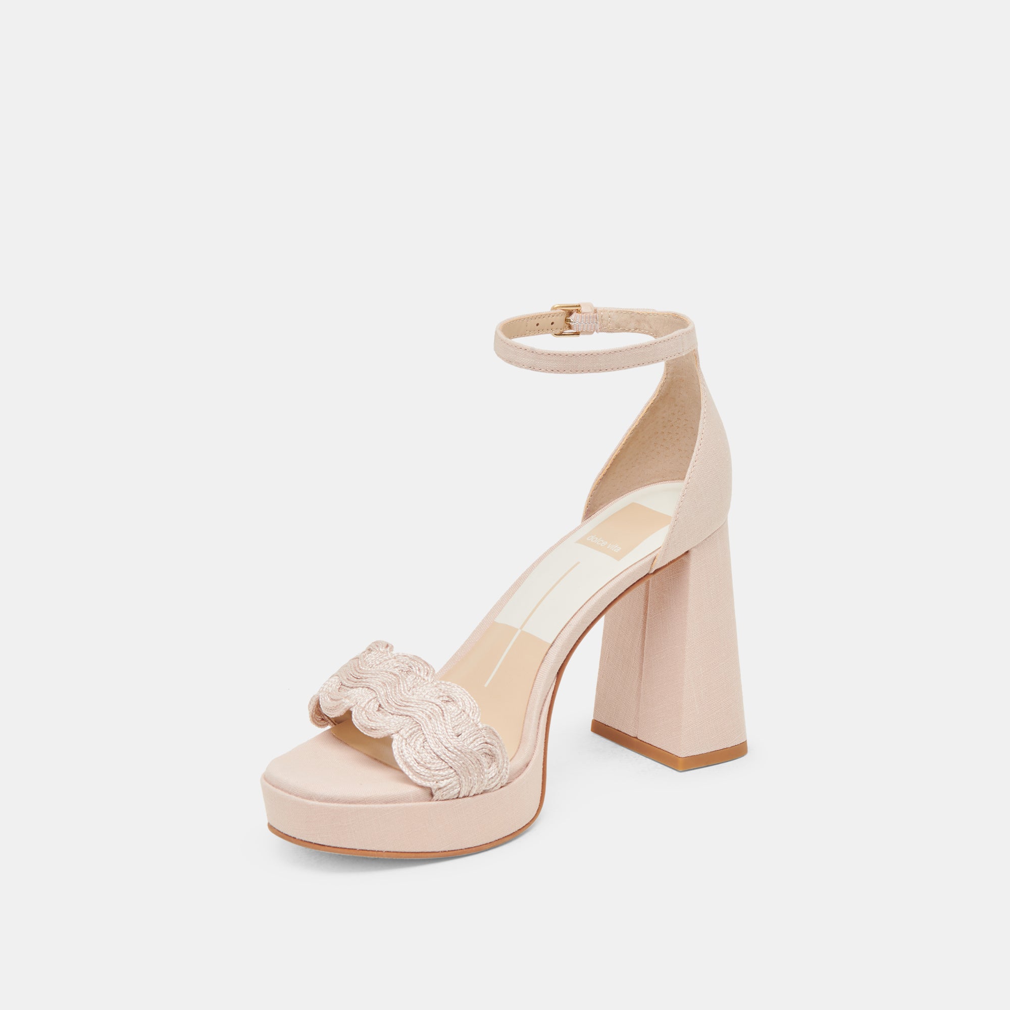 PELTIN HEELS LIGHT PINK WOVEN RAFFIA - Image 6