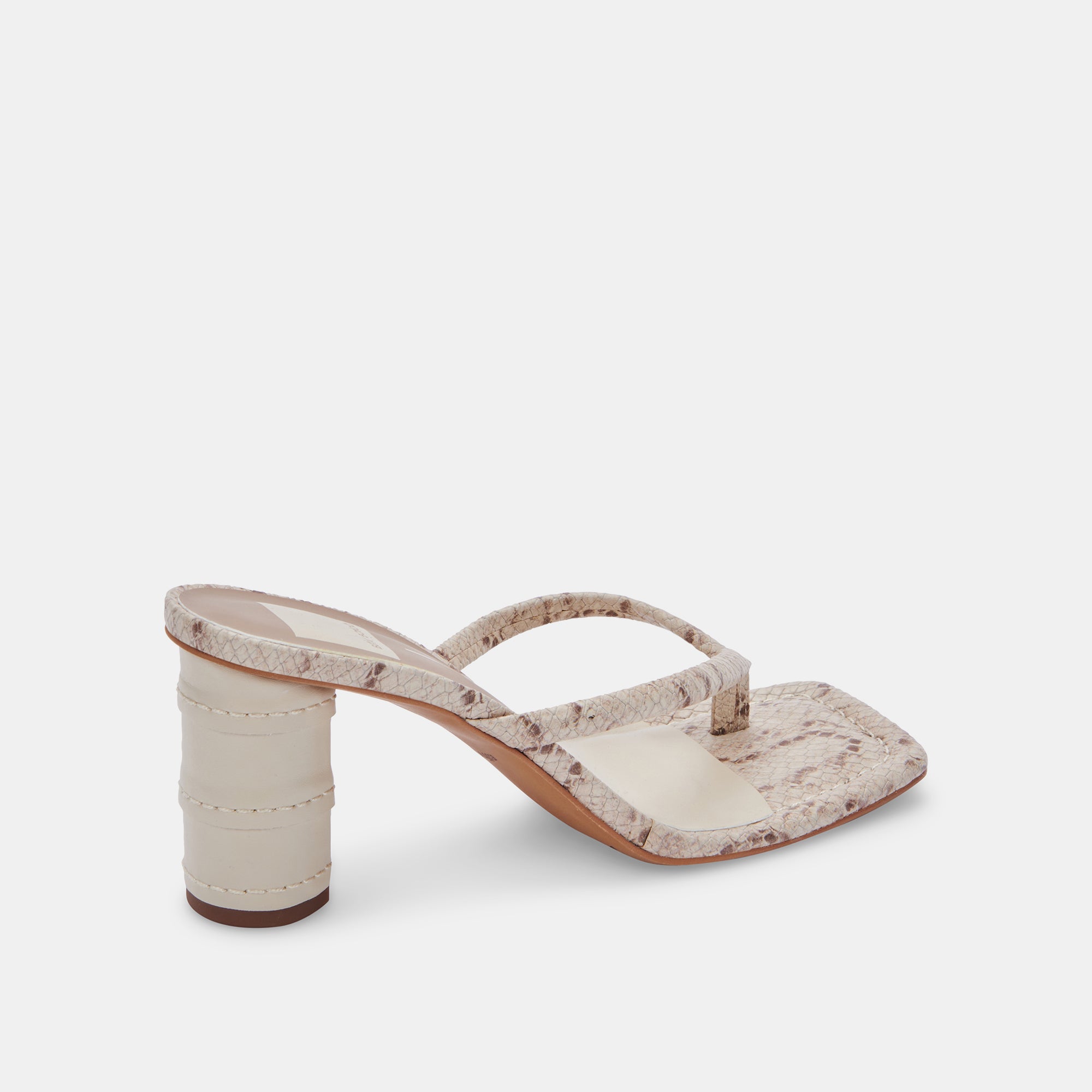 RHYE HEELS LT TAUPE EMBOSSED STELLA - Image 3
