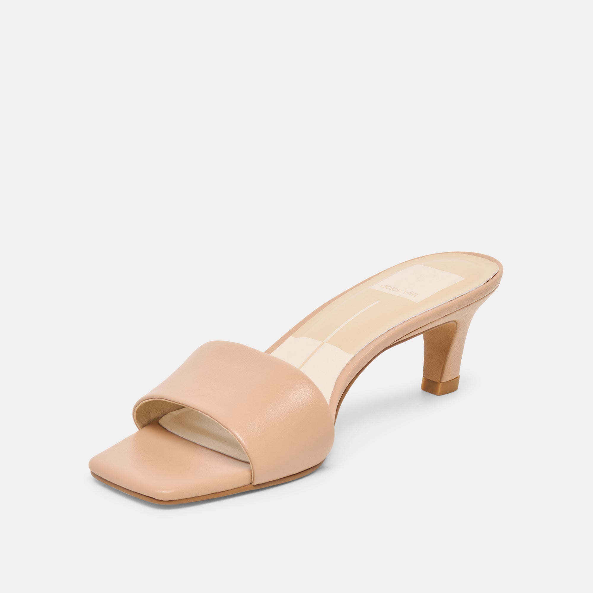 REXA WIDE HEELS LIGHT TAN LEATHER - Image 4