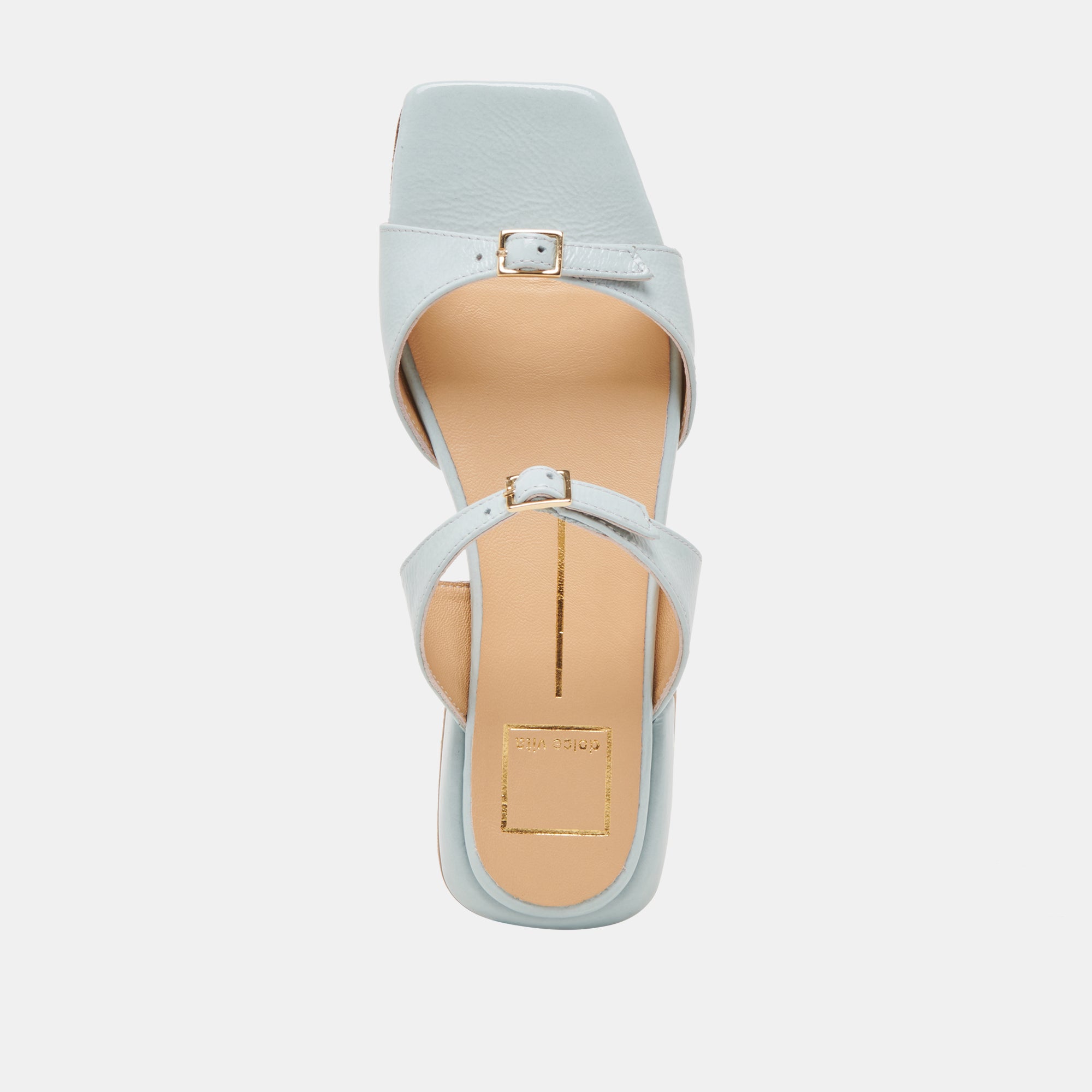LAVERN SANDALS ICE BLUE CRINKLE PATENT - Image 9
