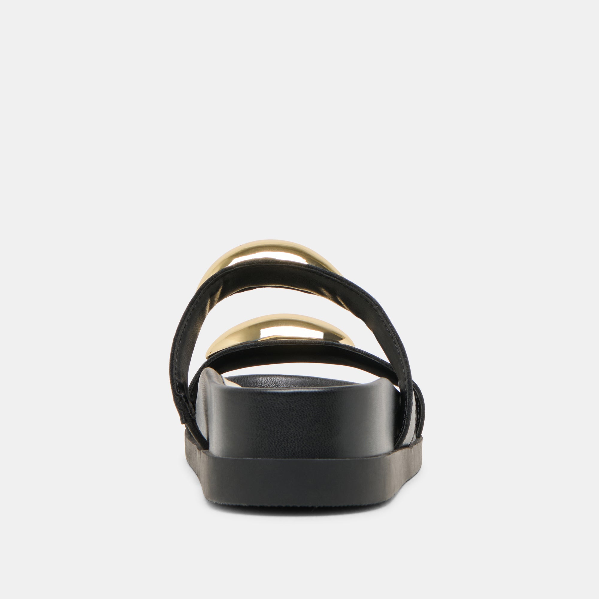 SATINE SANDALS BLACK LEATHER - Image 9