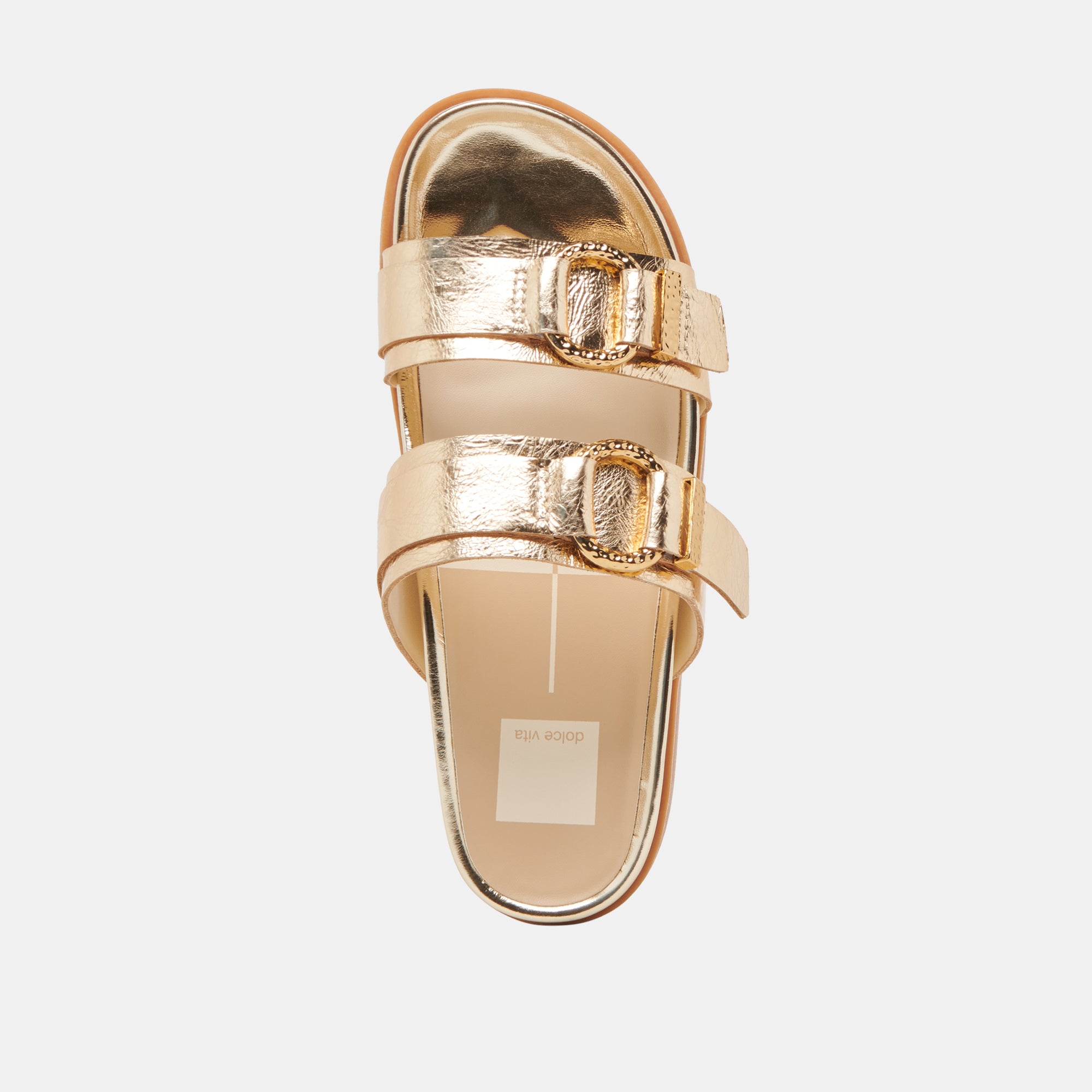 SOYA SANDALS GOLD DISTRESSED LEATHER - Image 8