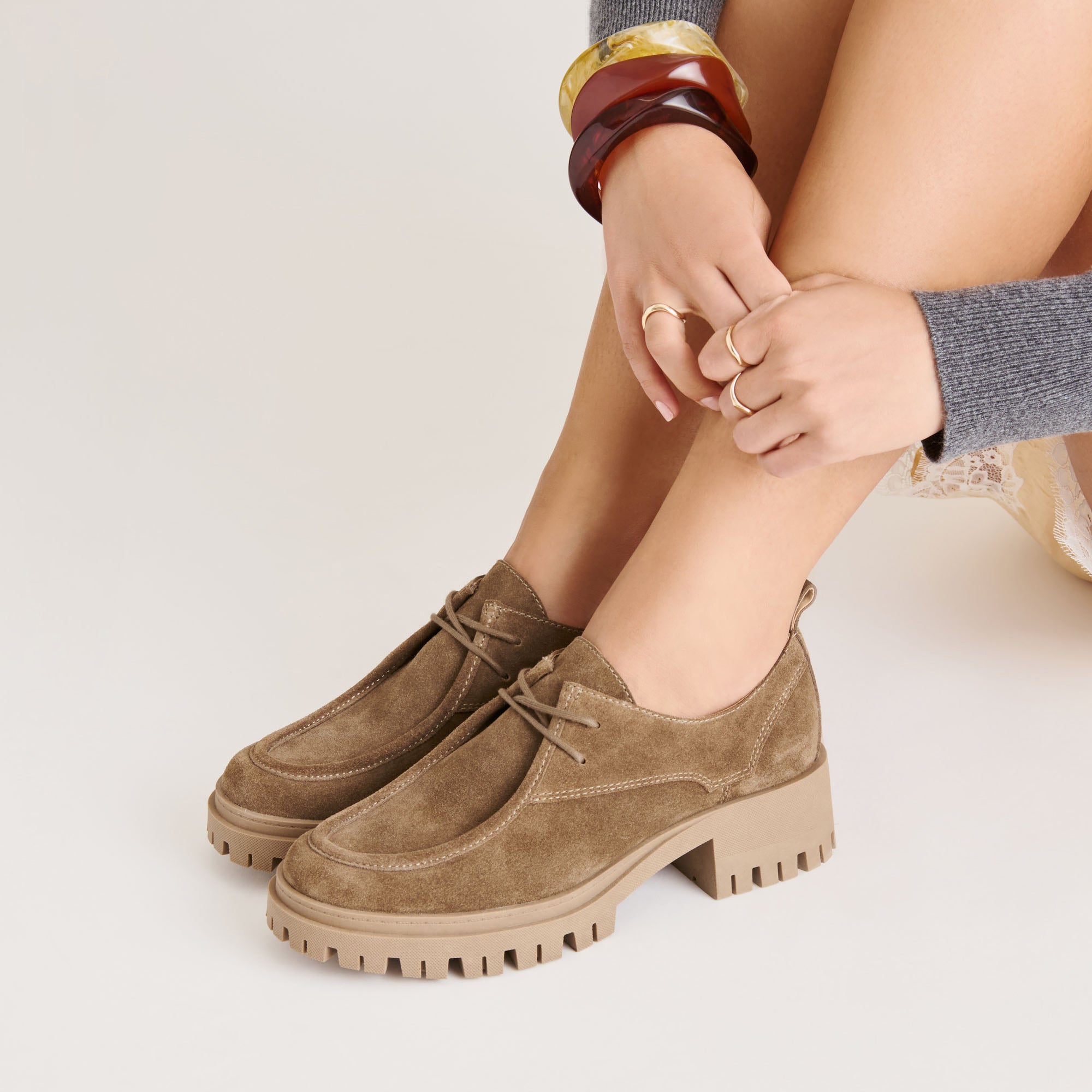 MILZA LOAFERS OLIVE SUEDE - Image 2